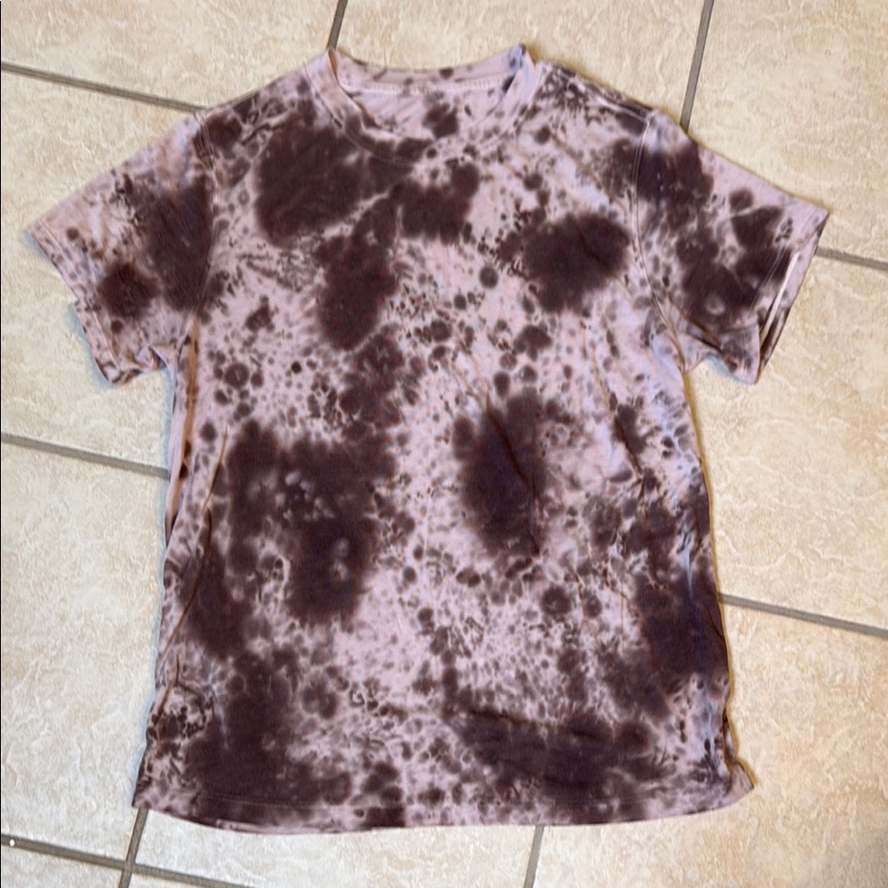 Lulu lemon Tie-Dye T-Shirt - Brown and white